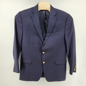 Lauren Ralph Lauren 42L‎ Navy Blue Blazer Gold Buttons Sports Coat Suit Jacket